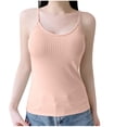 thumbnail image 1 of Gfyviroh Cotton Undershirts for Women Spaghetti Strap Ribbed Lounge Cami Tank Tops Solid Slim Fit Soft Camisole, 1 of 4