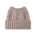 thumbnail image 1 of Gfyviroh Cozy Women's Cat Ear Beanie Hat Woolen Solid Color Cuffed Hat Outdoor Windproof Knitted Hat, 1 of 5