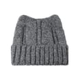 thumbnail image 1 of Gfyviroh Cozy Women's Cat Ear Beanie Hat Woolen Solid Color Cuffed Hat Outdoor Windproof Knitted Hat, 1 of 3