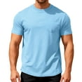 thumbnail image 1 of Gfyviroh Crew Neck T-shirts for Men Summer Solid Pullover Short Sleeve Tees Waffle Loose Tops with Pocket, 1 of 4