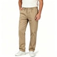 thumbnail image 1 of Gfyviroh Elastic Waist Pants for Men Big and Tall Lightweight Straight Leg Pants with Pockets Versatile Solid Business Casual Pants, 1 of 4