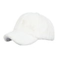 thumbnail image 1 of Gfyviroh Flock Baseball Cap for Men Women Soft Fuzzy Warm Hat Solid Color Trendy Go Out Hat, 1 of 5