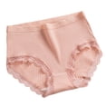 thumbnail image 1 of Gfyviroh High-rise Briefs for Women Casual Lace Splicing Cotton Underwear Thin Comfortable Ribbed Solid Color Panties, 1 of 3
