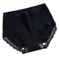 thumbnail image 1 of Gfyviroh High-rise Briefs for Women Casual Lace Splicing Cotton Underwear Thin Comfortable Ribbed Solid Color Panties, 1 of 3