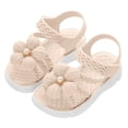 thumbnail image 1 of Gfyviroh Little and Big Girls Sandals Fashion Braided Strap Flower Sandals Open Toe Thick Sole Casual Shoes, 1 of 6