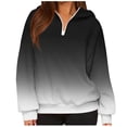 thumbnail image 1 of Gfyviroh Long Sleeve Hoodies for Women Loose Comfortable Quarter Zipper Sweatshirts Casual Trendy Gradient Color Sweatshirts, 1 of 5