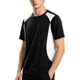 thumbnail image 1 of Gfyviroh Men's Athletic Tees Color Block Breathable Crew Neck T-Shirt Lightweight Summer Short Sleeve Workout Shirts, 1 of 8