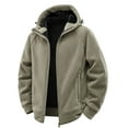 thumbnail image 1 of Gfyviroh Men's Fleece Coats with Hood Full Zip Long Sleeve Winter Jackets with Pockets Big and Tall Men Hooded Jackets, 1 of 6