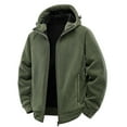 thumbnail image 1 of Gfyviroh Men's Fleece Coats with Hood Full Zip Long Sleeve Winter Jackets with Pockets Big and Tall Men Hooded Jackets, 1 of 9