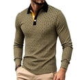 thumbnail image 1 of Gfyviroh Men's Pullover Shirt Vintage Geometric Jacquard Trendy Collared Shirts Slim Fit Long Sleeve Business Dress Shirt, 1 of 5