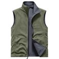 thumbnail image 1 of Gfyviroh Mens Fleece Lined Vests Multi Pockets Waterproof Sleeveless Jackets Turn-down Collar Zip Up Vest Coats, 1 of 3