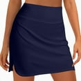 thumbnail image 1 of Gfyviroh Mini Skirts for Women High Waist Solid Color Side Slit Skirts with Shorts Lightweight Tennis Golf Workout Yoga Skirts with Pockets, 1 of 8