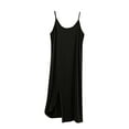 thumbnail image 1 of Gfyviroh Spaghetti Strap Nightgowns for Women Thin Summer Sleeveless Modal Nightshirts Solid Color Side Slit Sleepwear Nightdress, 1 of 5
