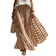 thumbnail image 1 of Gfyviroh Striped Maxi Skirts for Women High Waisted Trendy Flowy Swing Long Skirt Casual Versatile Loose Vacation Skirt, 1 of 6