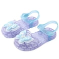 thumbnail image 1 of Gfyviroh Toddler Girls Jelly Sandals Closed Toe One Strap Hollow Breathable Sandals Lightweight Bow Detail Beach Shoes, 1 of 6