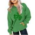thumbnail image 1 of Gfyviroh Toddler St. Patrick's Day Sweatshirts 2-14 Years Boys Girls Hoodies Cute Print Long Sleeve Sweatshirts Loose Hooded Tops with Front Pocket, 1 of 4