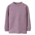 thumbnail image 1 of Gfyviroh Tops for Boys and Girls 3-15 Years Fleece Lined Winter Solid Color Warm Pullover Tops Crew Neck Long Sleeve Casual T-shirts, 1 of 5