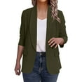 thumbnail image 1 of Gfyviroh Women's Blazer Jackets Comfortable Open Front Lapel Blazers Solid Color Long Sleeve Business Outerwear, 1 of 9