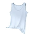 thumbnail image 1 of Gfyviroh Women's Cotton Linen Undershirts Crewneck Casual Sleeveless Tank Tops Plus Size Solid Color Loungewear Tops, 1 of 6
