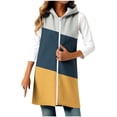 thumbnail image 1 of Gfyviroh Women's Hooded Vests Trendy Casual Side Slit Coats Zip Up Sleeveless Plus Size Comfortable Fall Winter Jackets Multicolor, 1 of 6