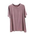 thumbnail image 1 of Gfyviroh Women's Pajama Tops Loose Fit Modal Cotton Sleep Top Soft Cozy Short Sleeve Loungewear Tee, 1 of 5
