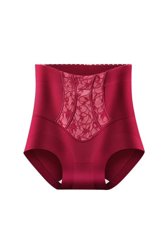 Women's Panties Casual Seamless Tummy Control Hip Lift Underpant Briefs Thin Comfortable High-rise Lace Printing Briefs