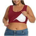 thumbnail image 1 of Gfyviroh Women's Plus Size Tank Tops Crewneck Casual Sleeveless Undershirts with Chest Pad Solid Color Comfortable Tops, 1 of 7