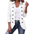 thumbnail image 1 of Gfyviroh Women's Ruffle Trim Fall Jacket Stylish Double Button Detail Open Front Boho Jackets Plus Size Casual Lightweight Outerwear, 1 of 9