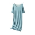 thumbnail image 1 of Gfyviroh Women's Soft Nightdress Plus Size Thin Summer Tshirt Nightgowns Short Sleeve Comfy Modal Nightshirts, 1 of 7