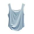 thumbnail image 1 of Gfyviroh Women's Tank Tops Square Neck Solid Color Thin Undershirts Sleeveless Soft Breathable Loungewear Tops, 1 of 3
