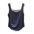 thumbnail image 1 of Gfyviroh Women's Tank Tops Square Neck Solid Color Thin Undershirts Sleeveless Soft Breathable Loungewear Tops, 1 of 3