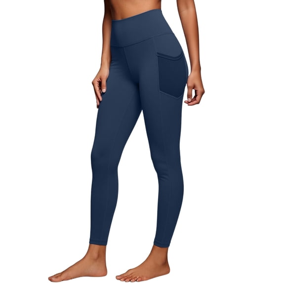 Gfyviroh Womens High Rise Yoga Leggings Stretch Shaping Workout Pants Tummy Control Active Wear with Side Pockets