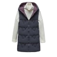 thumbnail image 1 of Gfyviroh Womens Hooded Vests Reversible Zip Up Sleeveless Puffer Jackets Mid-length Casual Plus Size Winter Jackets, 1 of 8
