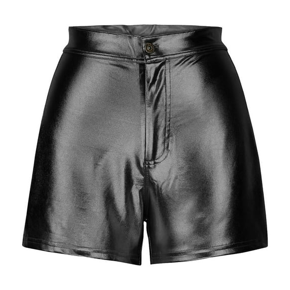 Gfyviroh Womens Shorts Casual High Waist Button Shorts Solid Color Trendy Comfortable Streetwear Shorts