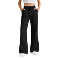 thumbnail image 1 of Gfyviroh Womens Sweatpants with Pockets Slim Fit Lightweight Flared Pants Elastic Waist Drawstring Sports Sweatpants, 1 of 9
