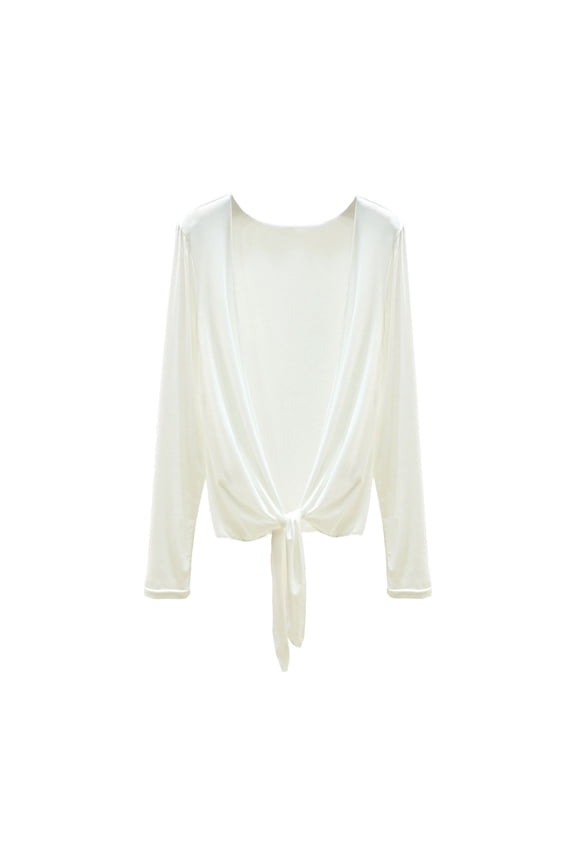 Womens Tie-Front Cardigan Long Sleeve Lightweight Wrap Coverups Modal Cozy Casual Spring Summer Cardigans