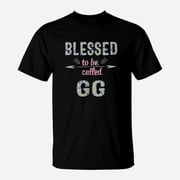 Gg Blessed To Be Called Gg Grandmother Grandma Gift TShirt