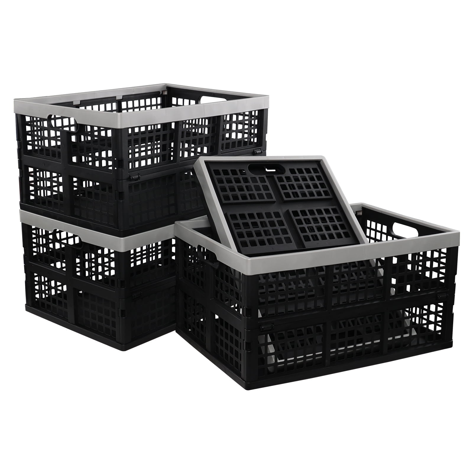 Ggbin 42 L Folding Storage Crate, Large Plastic Collapsible Crate ...