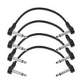 thumbnail image 1 of Ggiant AC-8 6-Inch Flat Patch Guitar Effect Pedal Cables with 1/4 Inch Right Angle Connectors - 4 Pack Patch Cable Kit, 1 of 7