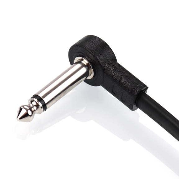 Ggiant AC-8 Guitar Effect Pedal Flat Patch Cables 6 Inch Length with 1/4 Right Angle Connectors Cable Kit 4 Packs