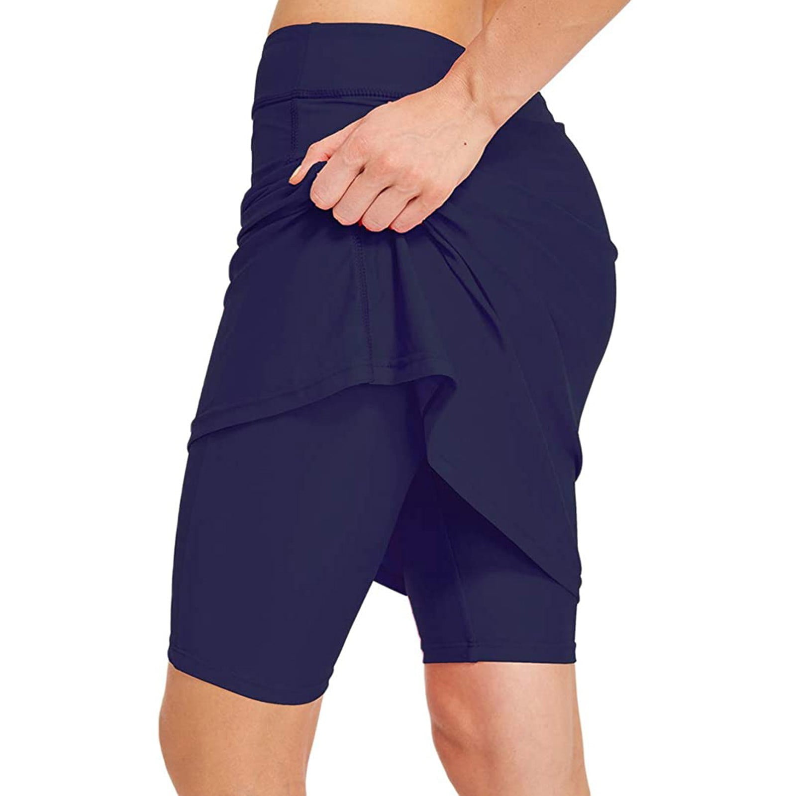 Gglogagt Women High Waisted Swim Skirts Bottoms Long Shorts Skorts ...