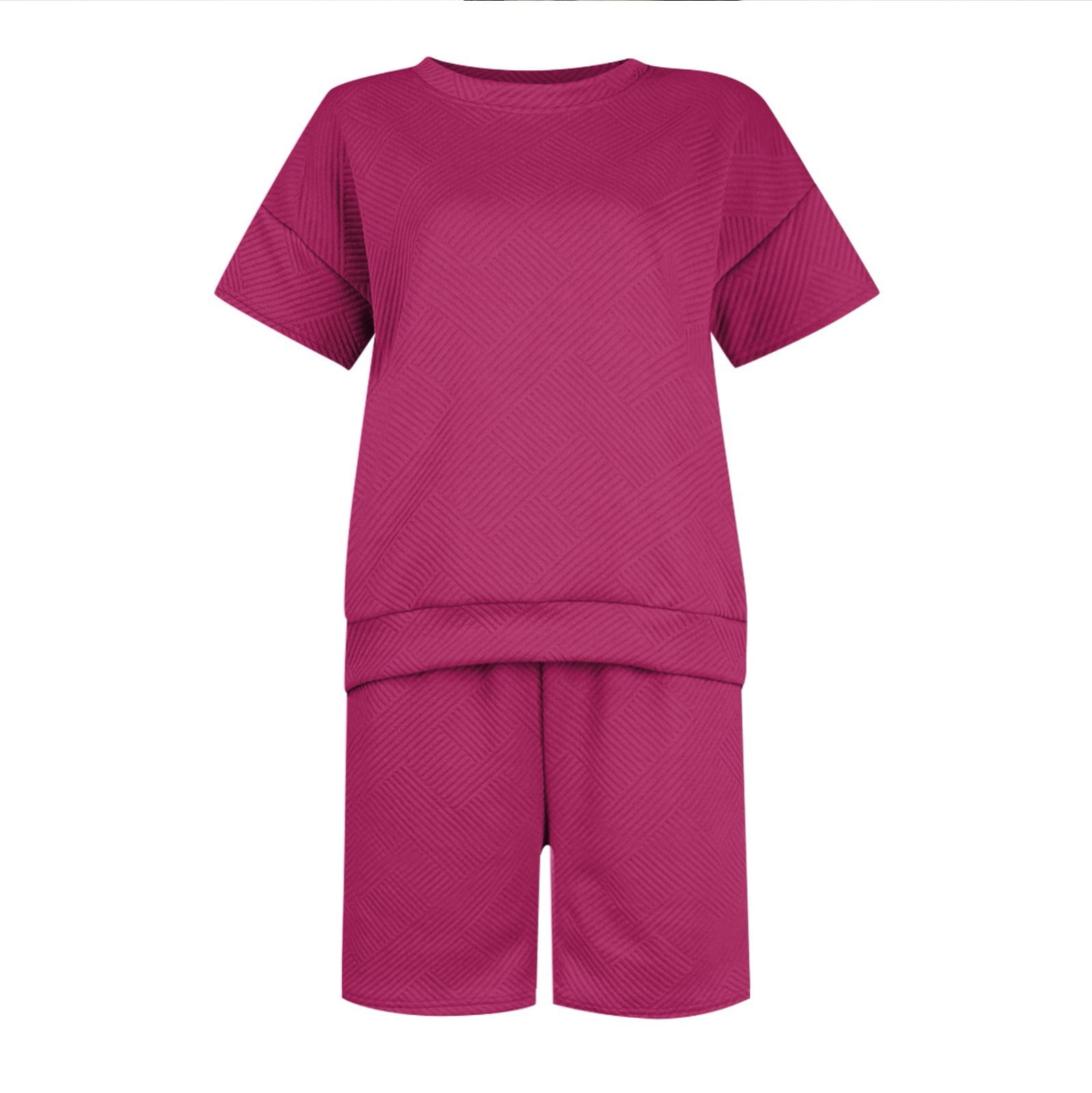 Gglogagt Women's 2 Piece Outfits Lounge Sets Casual Short Sleeve Shirts