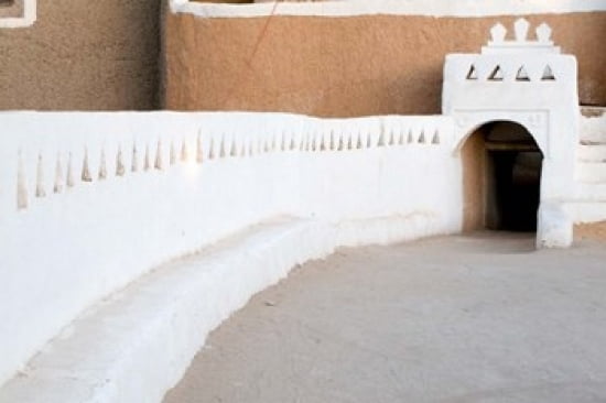 Ghadames Libya Gate Wall Triangular Decoration Canvas Art - Charles O Cecil DanitaDelimont (24 x 15)