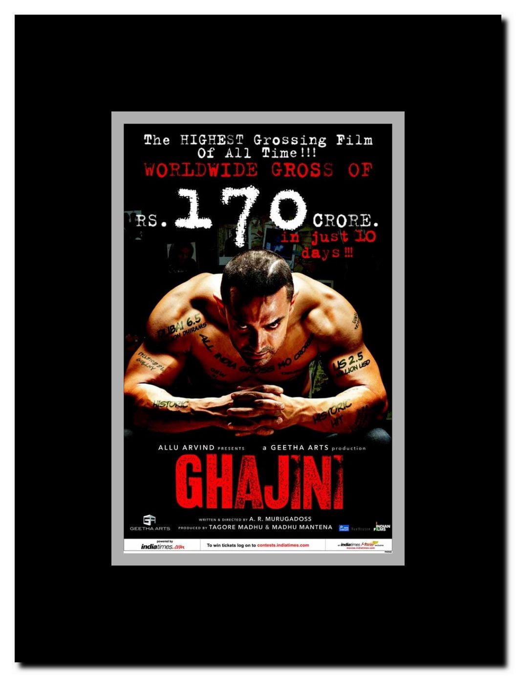 Ghajini Framed Movie Poster