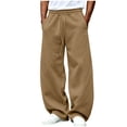 thumbnail image 1 of Ghalytn Men's Wide Leg Sweatpants, Loose Fit Casual Lounge Pants with Side Pockets and Curved Seam Design, 1 of 5