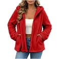 thumbnail image 1 of Ghalytn Women's Fleece Jacket Hooded Zip Up Fuzzy Coat with Pockets for Fall and Winter, 1 of 8