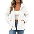thumbnail image 1 of Ghalytn Women's Fleece Jacket Hooded Zip Up Fuzzy Coat with Pockets for Fall and Winter, 1 of 8