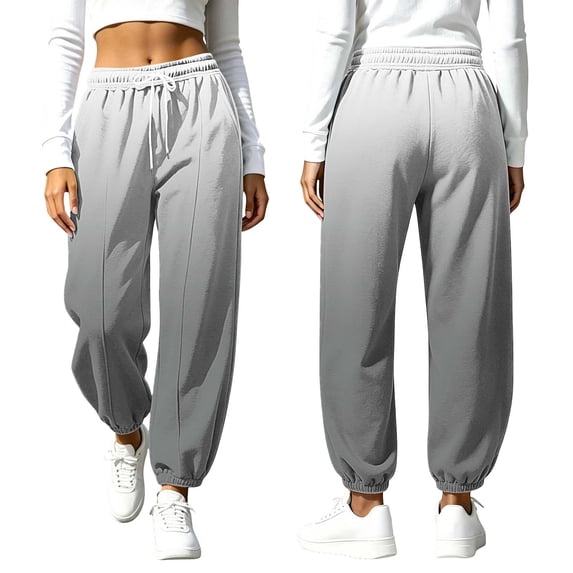 Ghalytn Women's Gradient Color Jogger Pants - High Waist Drawstring Sweatpants with Pockets Loose Fit Elastic Cuff Lounge Trousers