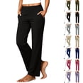thumbnail image 1 of Ghalytn Women's High Waist Straight Leg Golf Pants - 4 Button Stretch Quick Dry Trousers with Pockets for Outdoor Work, 1 of 8