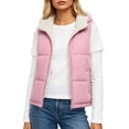 thumbnail image 1 of Ghalytn Women's Hooded Puffer Vest, Fleece Lined Sleeveless Zip-Up Jacket with Pockets, 1 of 6